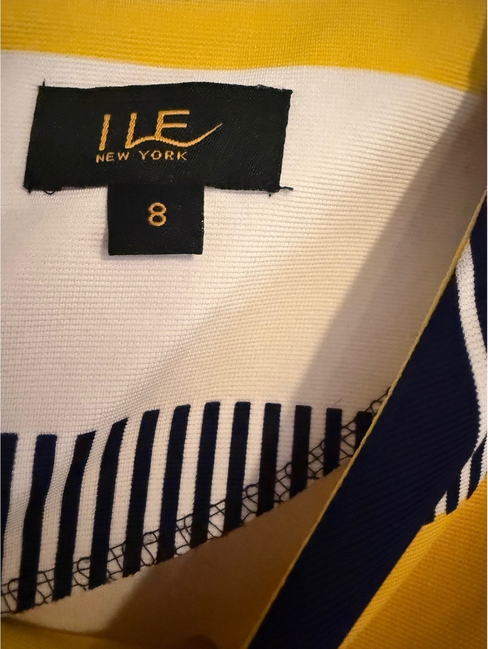 ILE New York Size 8 Colorblock Geometric Pattern Dress - Picture 2 of 4